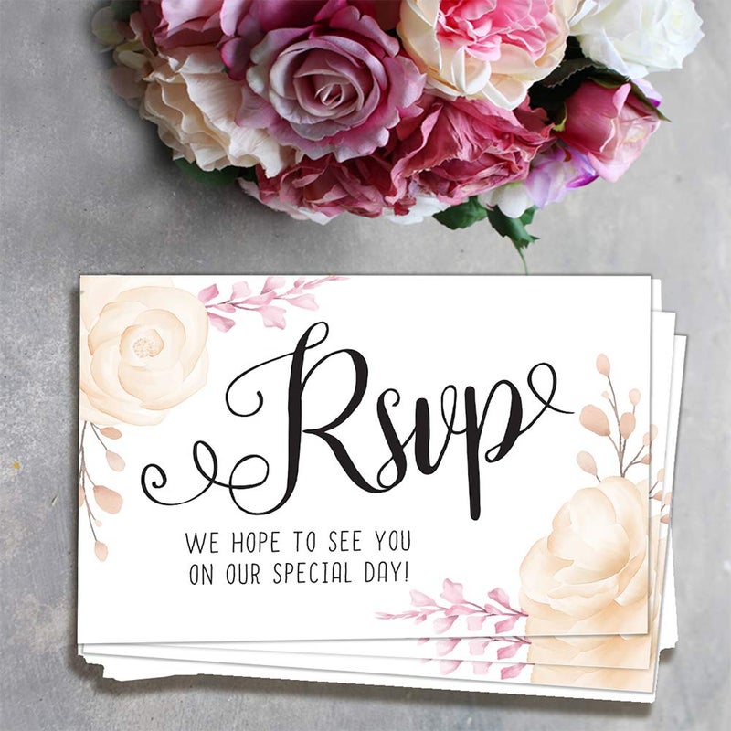 Lone Star Art Wedding RSVP Postcards â€“ Set of 50 â€“ Blank Wedding Stationery â€“ Minimalist DIY Planning Kit - Image 3